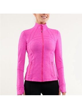 Lululemon Define Jacket Hot Pink Size 6 Women's Pink Full-Zip Performance Jacket